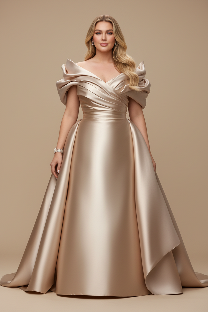 Champagne galajurk - voorkant model
