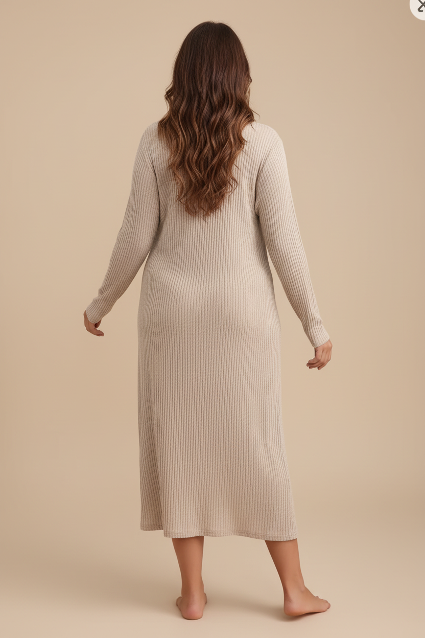 Beige loungewear set - achterkant