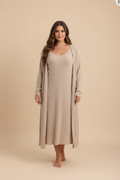 Beige loungewear set - voorkant