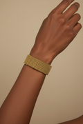 Gouden Mesh Armband - Gedragen