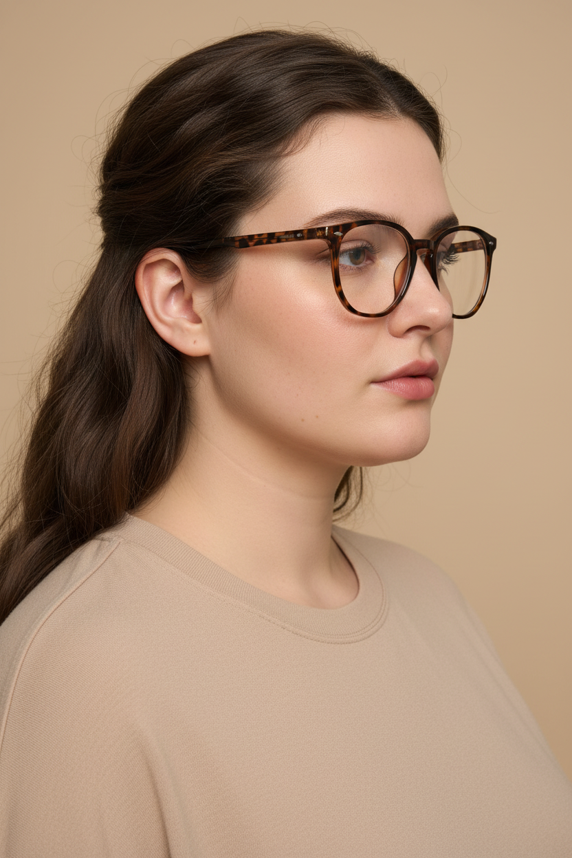 Tortoise shell bril - profiel zijkant