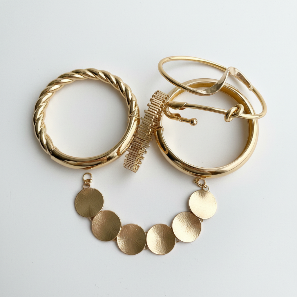 Gouden Armbanden Set - Alternatieve Hoek