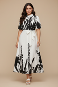Zwart-witte set met botanische print - voorkant