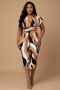 Tweedelige set met retro print - voorkant