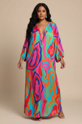 Kleurrijke psychedelische kaftan - voorkant