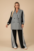 Sporty blazer vest two-piece set - voorkant
